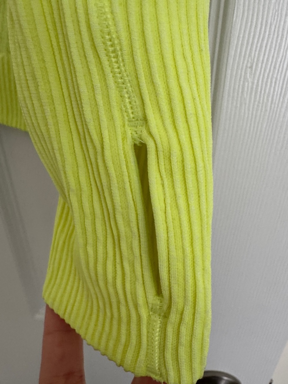 lululemon athletica Neon Yellow Textured Crew Sweater - Picture 7 of 8